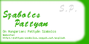 szabolcs pattyan business card